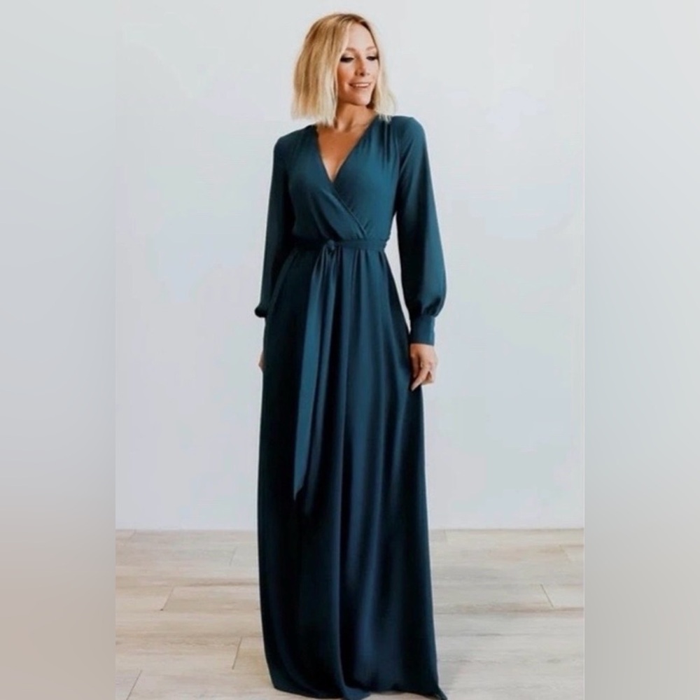 NWT Baltic Born Long Sleeve Teal Maxi Dress
